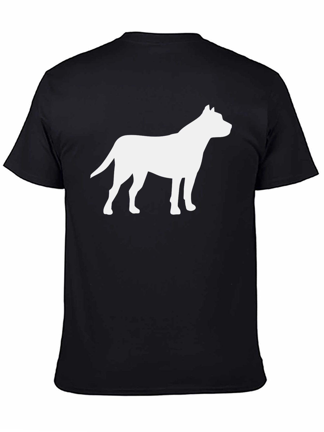 Pitbull Silhouette T-Shirt - Black Cotton Tee
