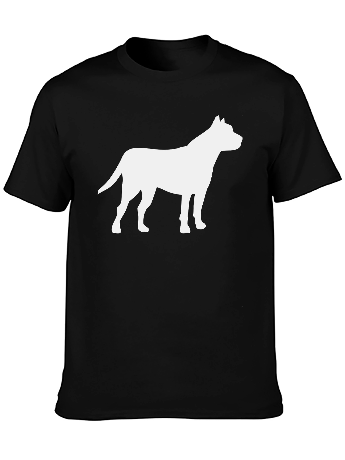 Pitbull Silhouette T-Shirt - Black Cotton Tee
