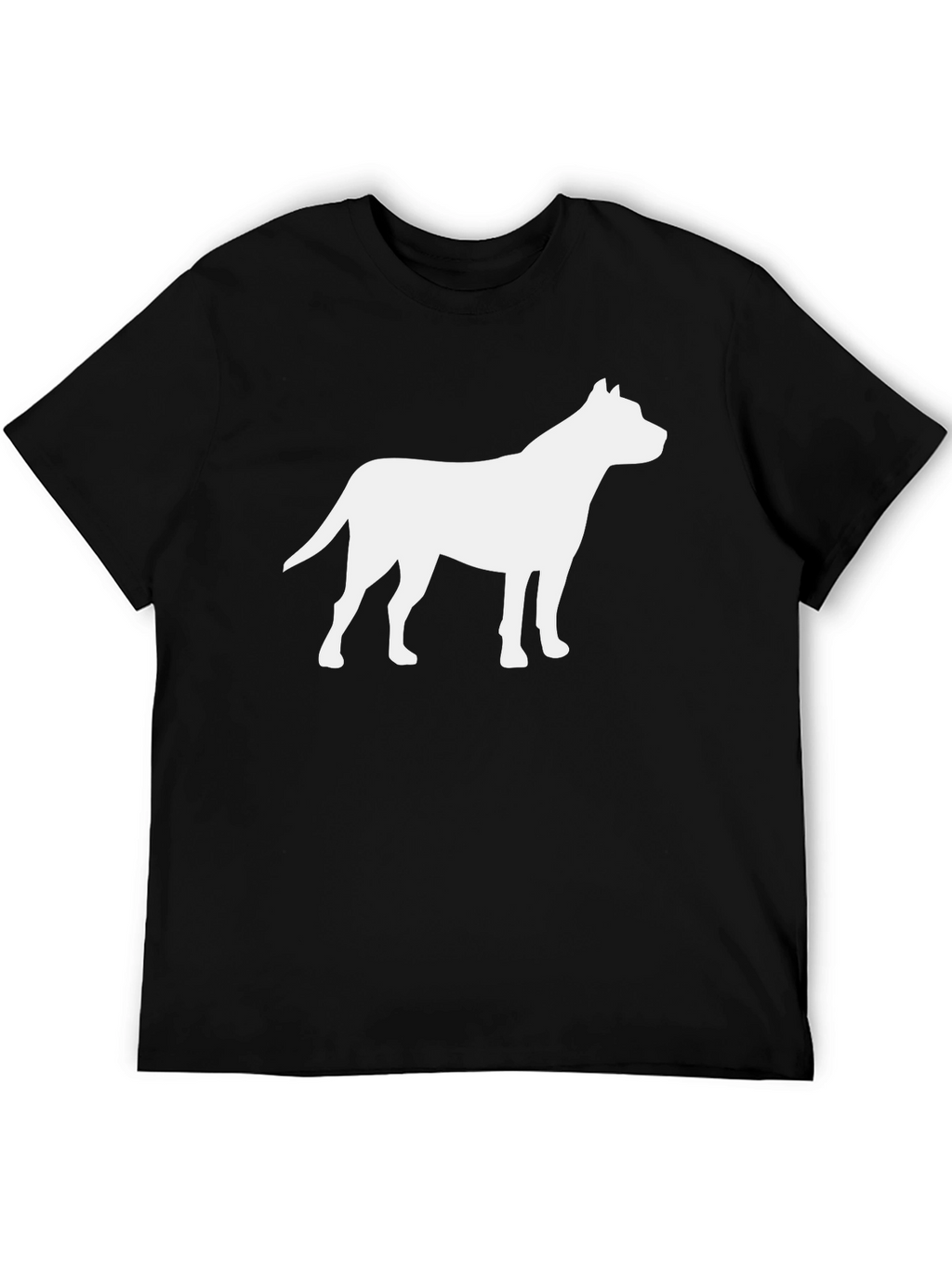 Pitbull Silhouette T-Shirt - Black Cotton Tee