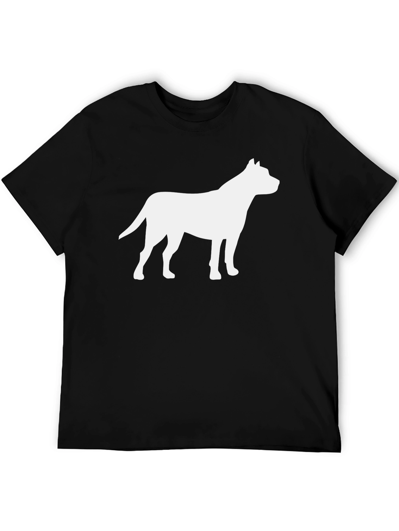 Pitbull Silhouette T-Shirt - Black Cotton Tee