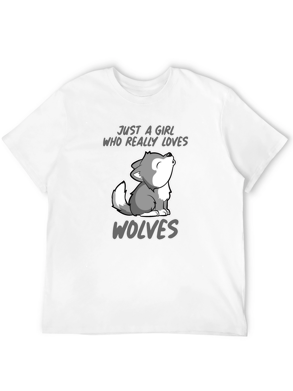 Girl Who Loves Wolves Graphic Tee