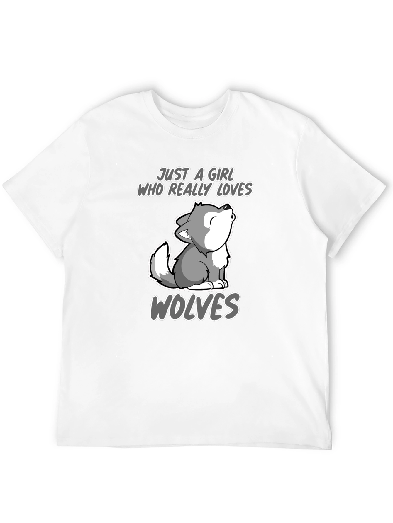 Girl Who Loves Wolves Graphic Tee
