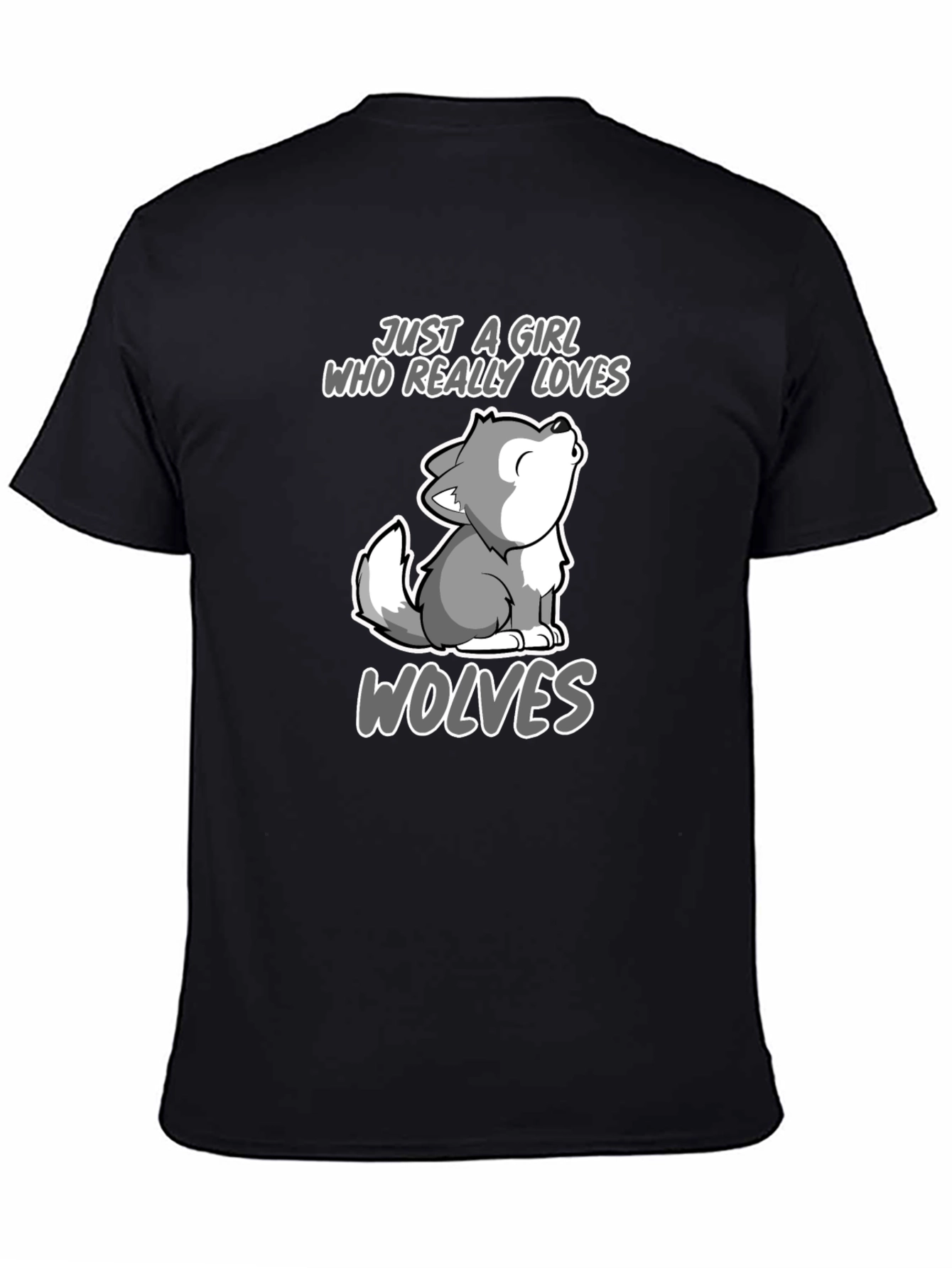Girl Who Loves Wolves Graphic Tee