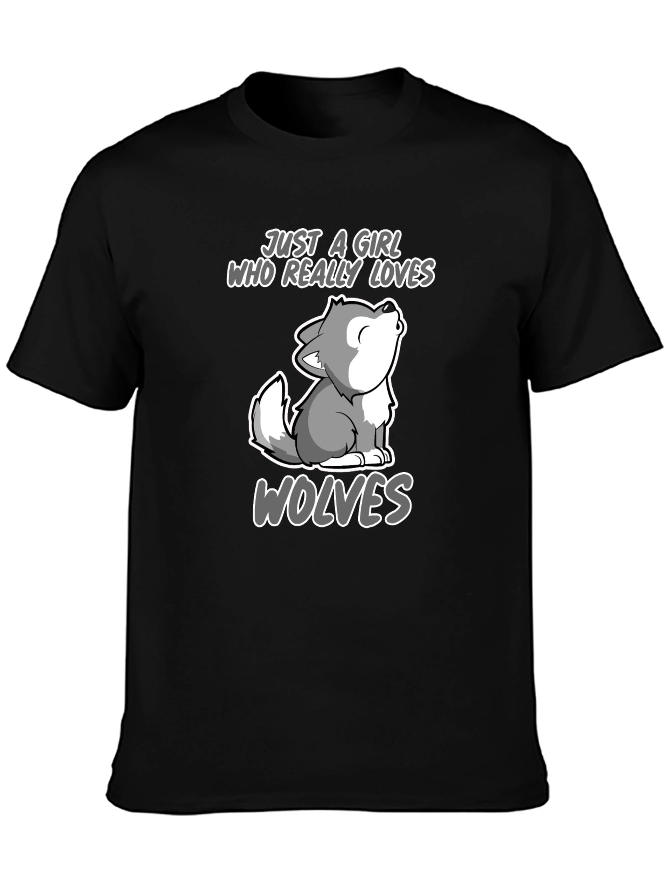 Girl Who Loves Wolves Graphic Tee