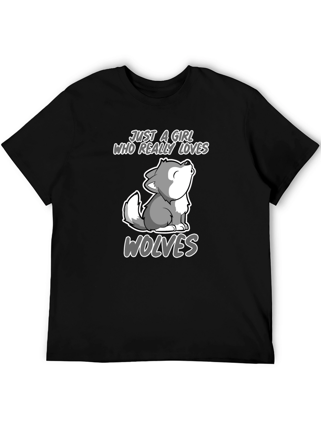 Girl Who Loves Wolves Graphic Tee