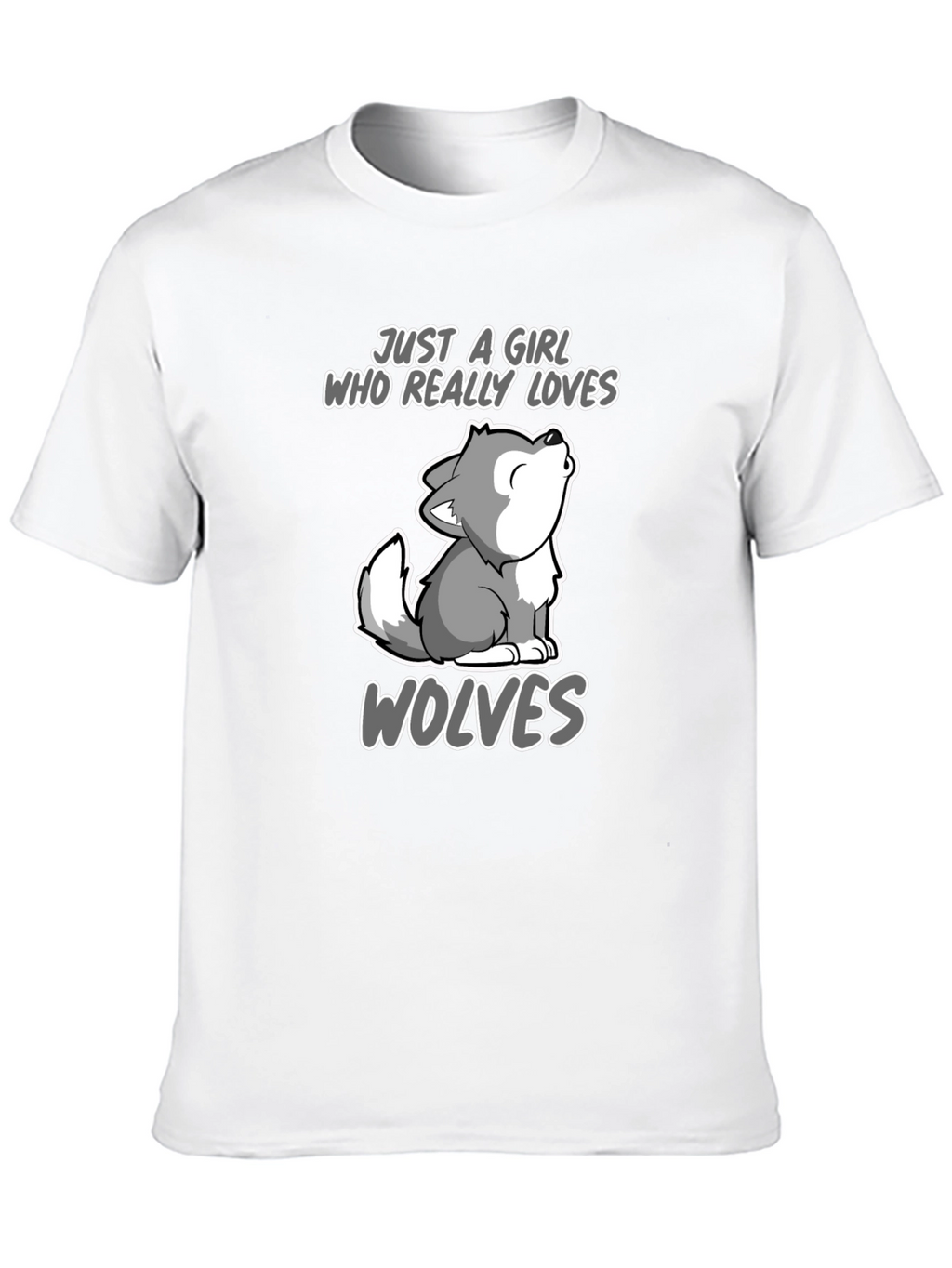 Girl Who Loves Wolves Graphic Tee