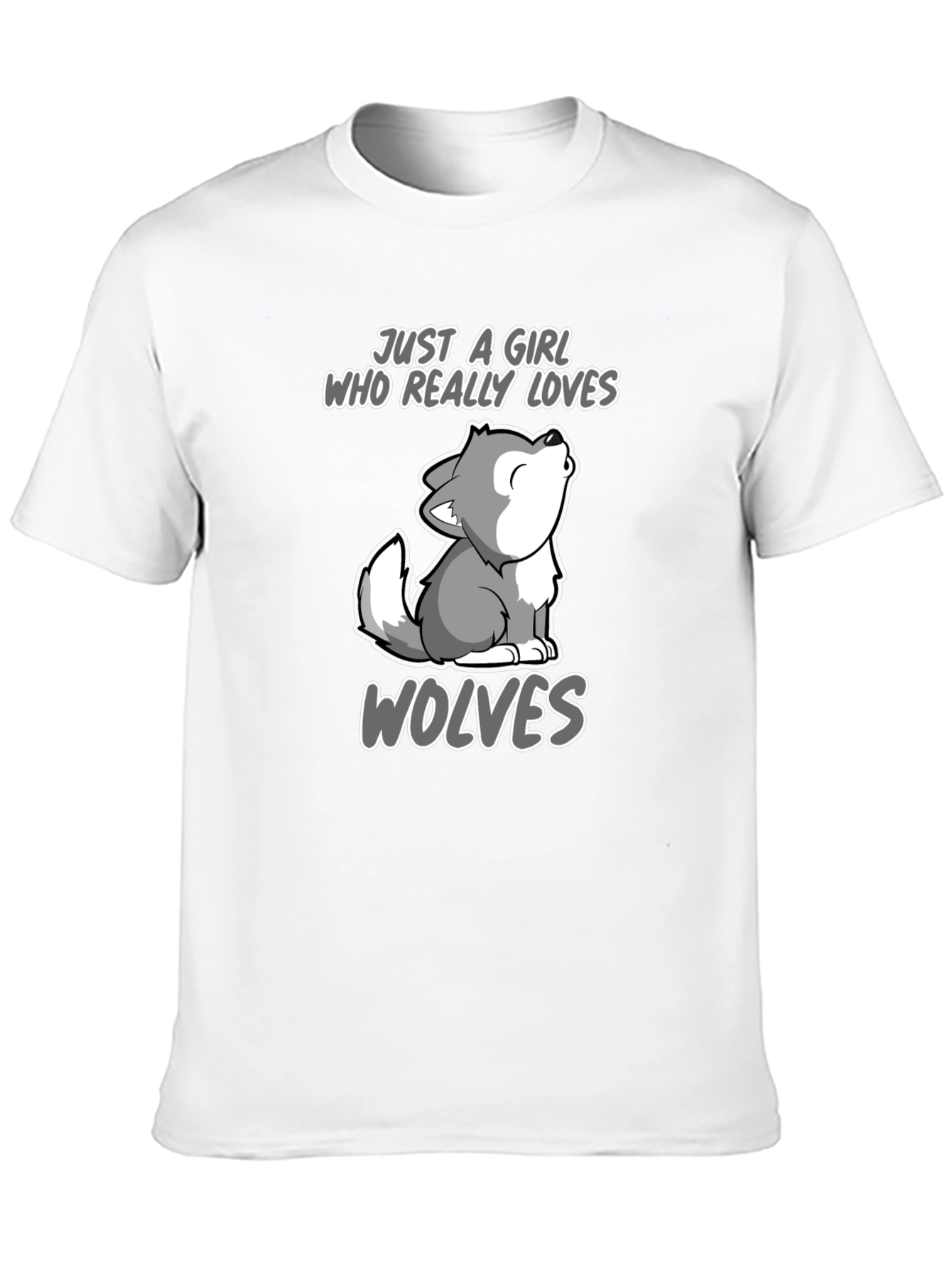 Girl Who Loves Wolves Graphic Tee