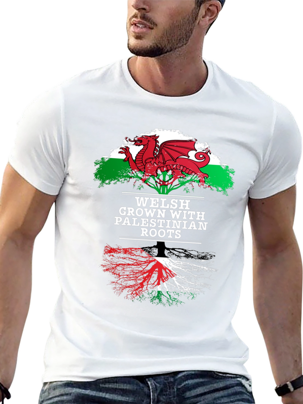 Welsh Palestinian Roots Graphic Tee