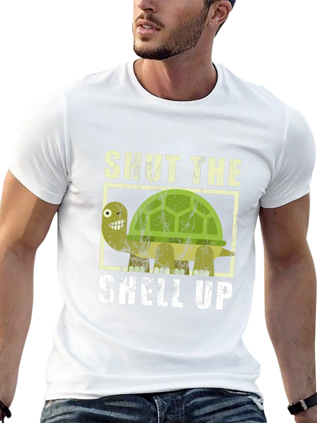 Shut The Shell Up Turtle Graphic T-Shirt