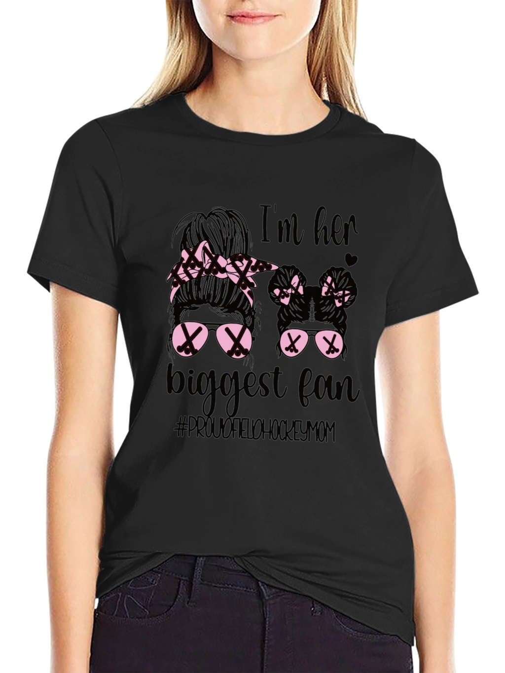 Im Her Biggest Fan Hockey Mom T-Shirt