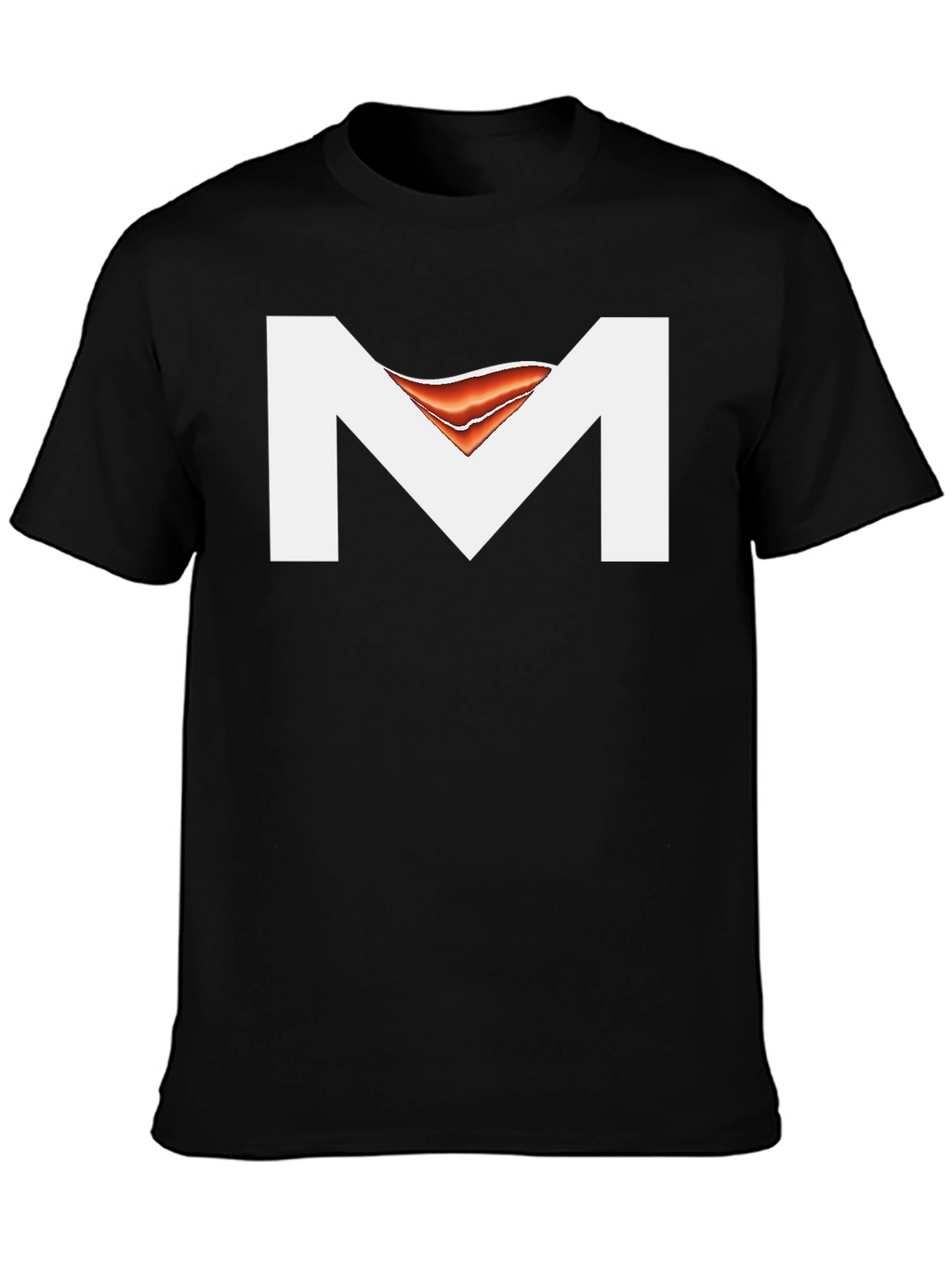 Black T-Shirt with Abstract M Design
