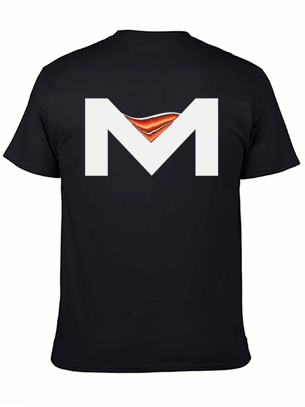 Black T-Shirt with Abstract M Design
