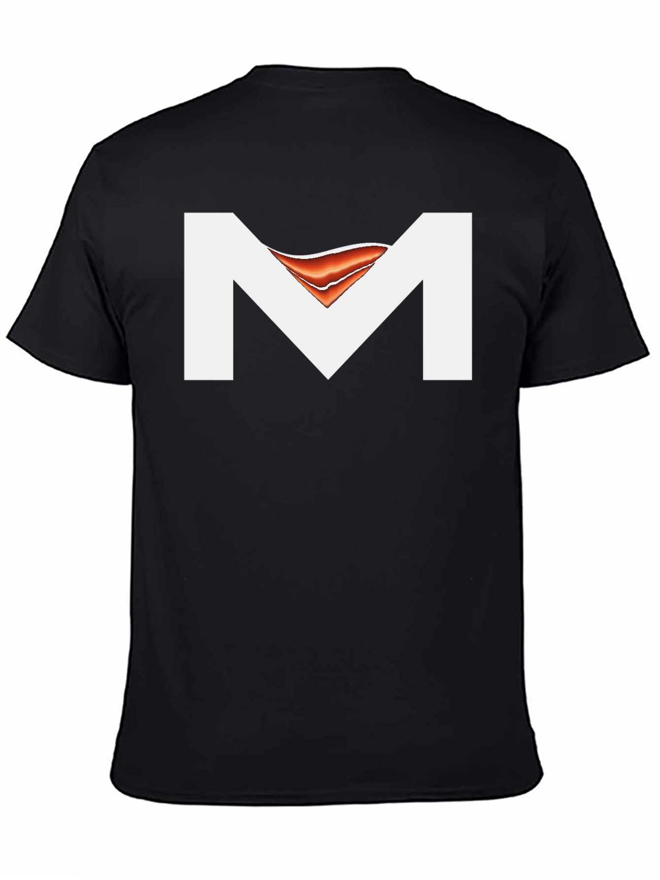 Black T-Shirt with Abstract M Design