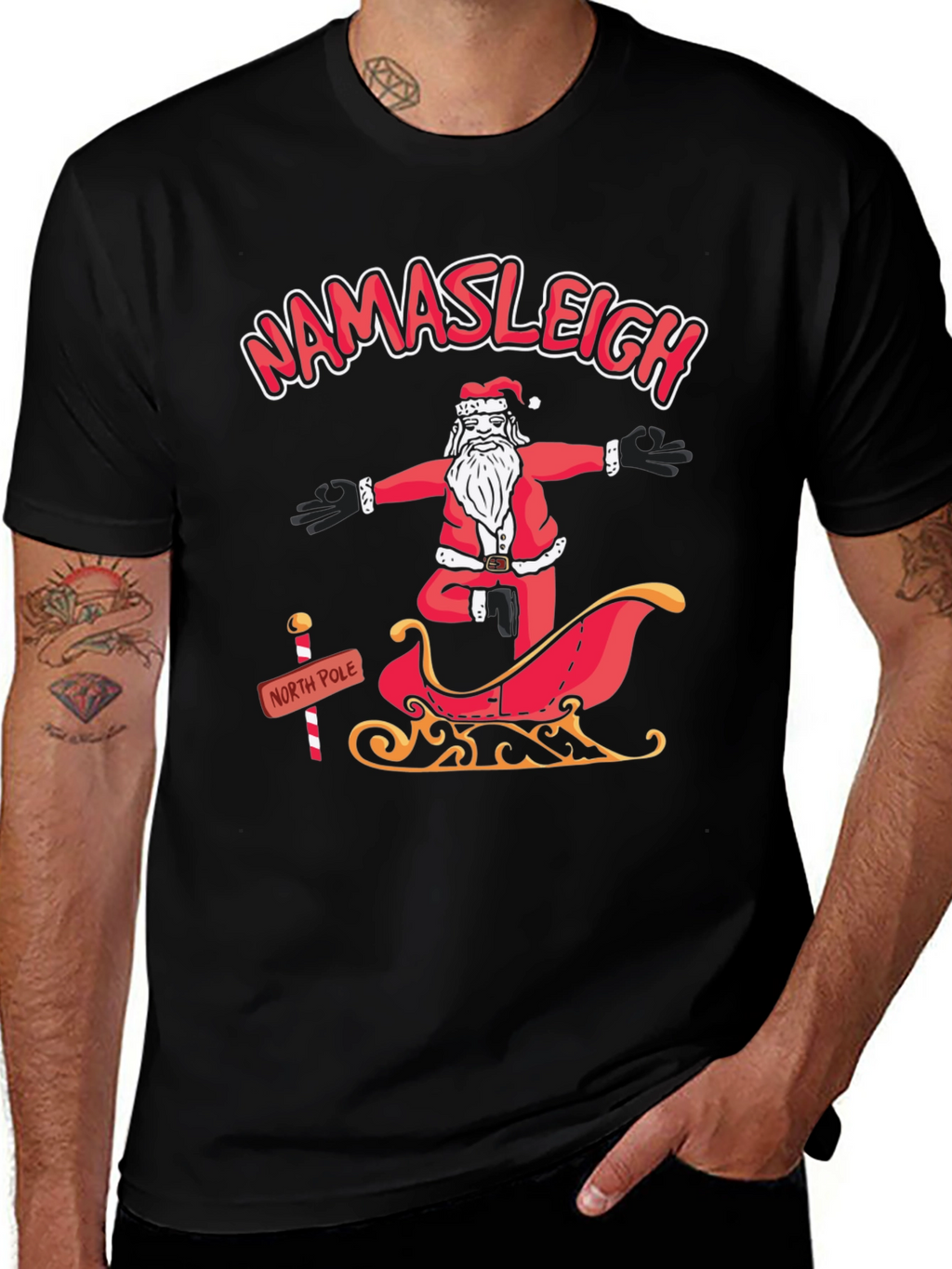 Namasleigh Yoga Santa T-Shirt