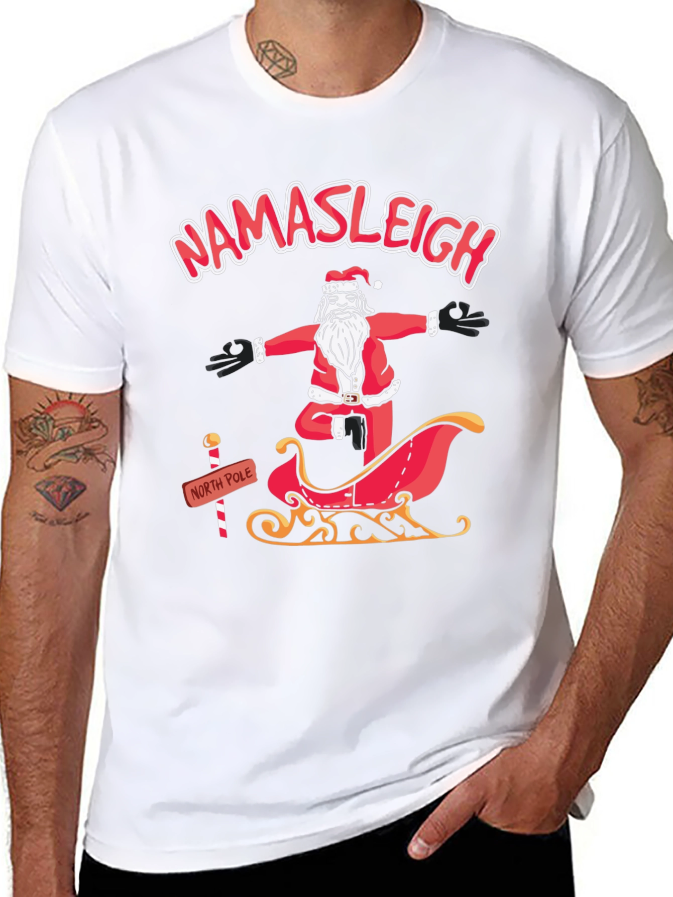 Namasleigh Yoga Santa T-Shirt