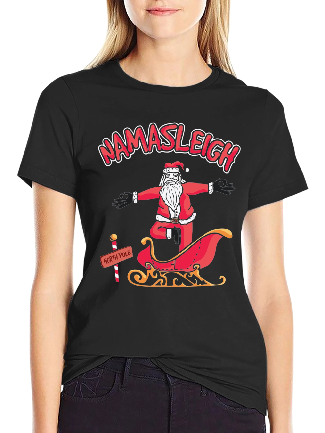 Namasleigh Yoga Santa T-Shirt