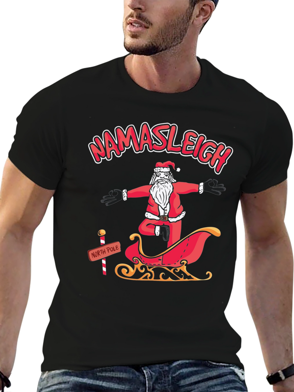 Namasleigh Yoga Santa T-Shirt