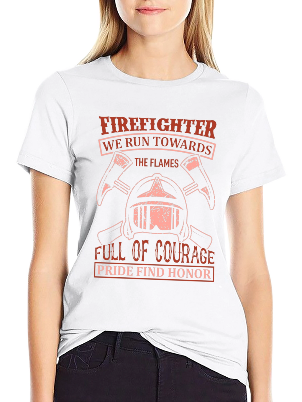 Firefighter T-Shirt - Courage & Honor Design