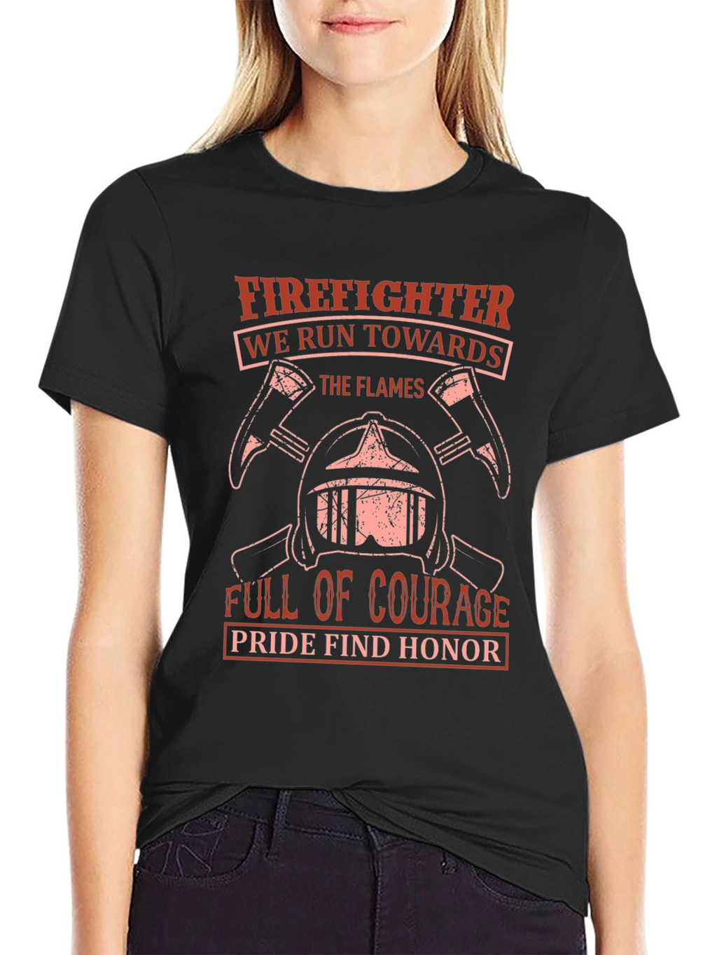 Firefighter T-Shirt - Courage & Honor Design