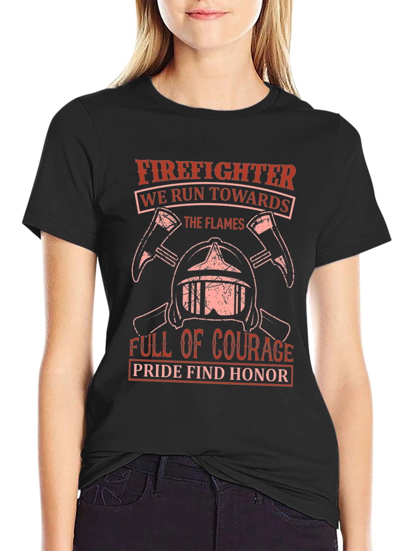 Firefighter T-Shirt - Courage & Honor Design