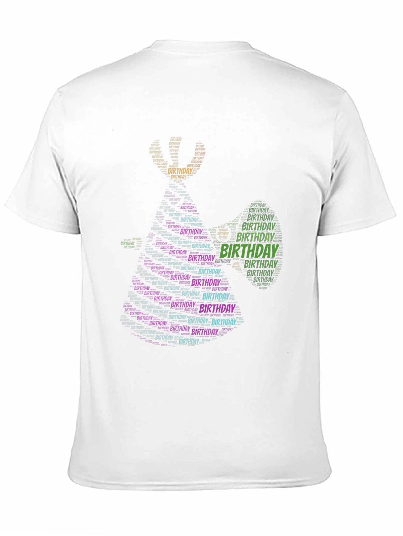 Birthday Word Art Graphic T-Shirt