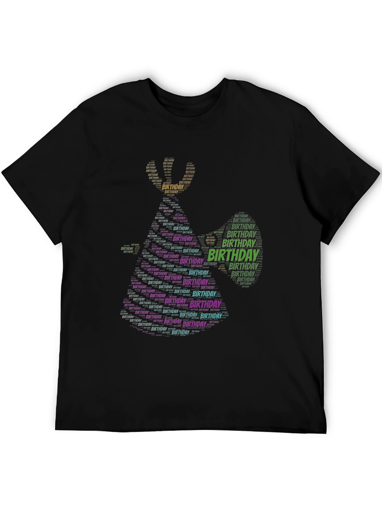 Birthday Word Art Graphic T-Shirt