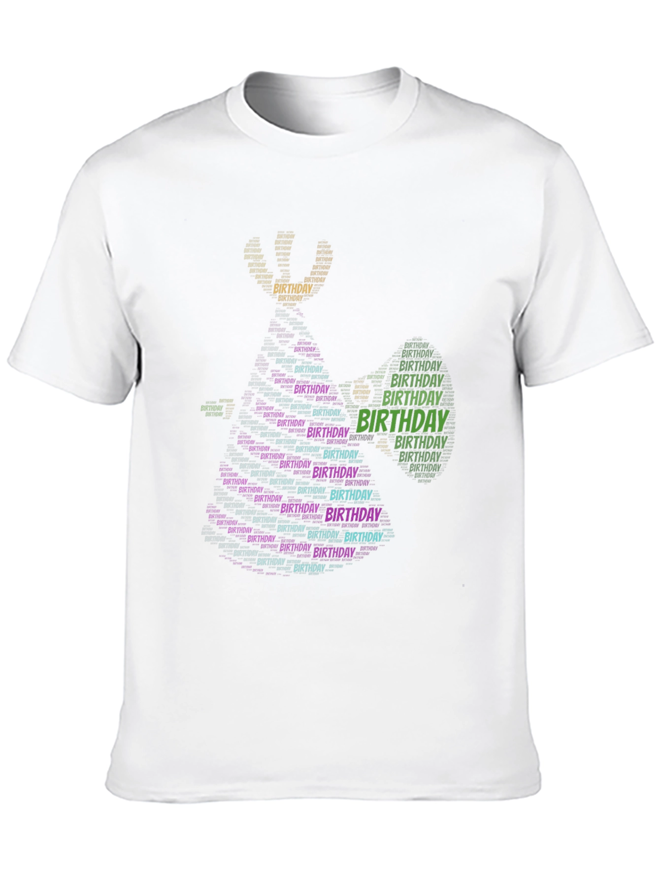 Birthday Word Art Graphic T-Shirt