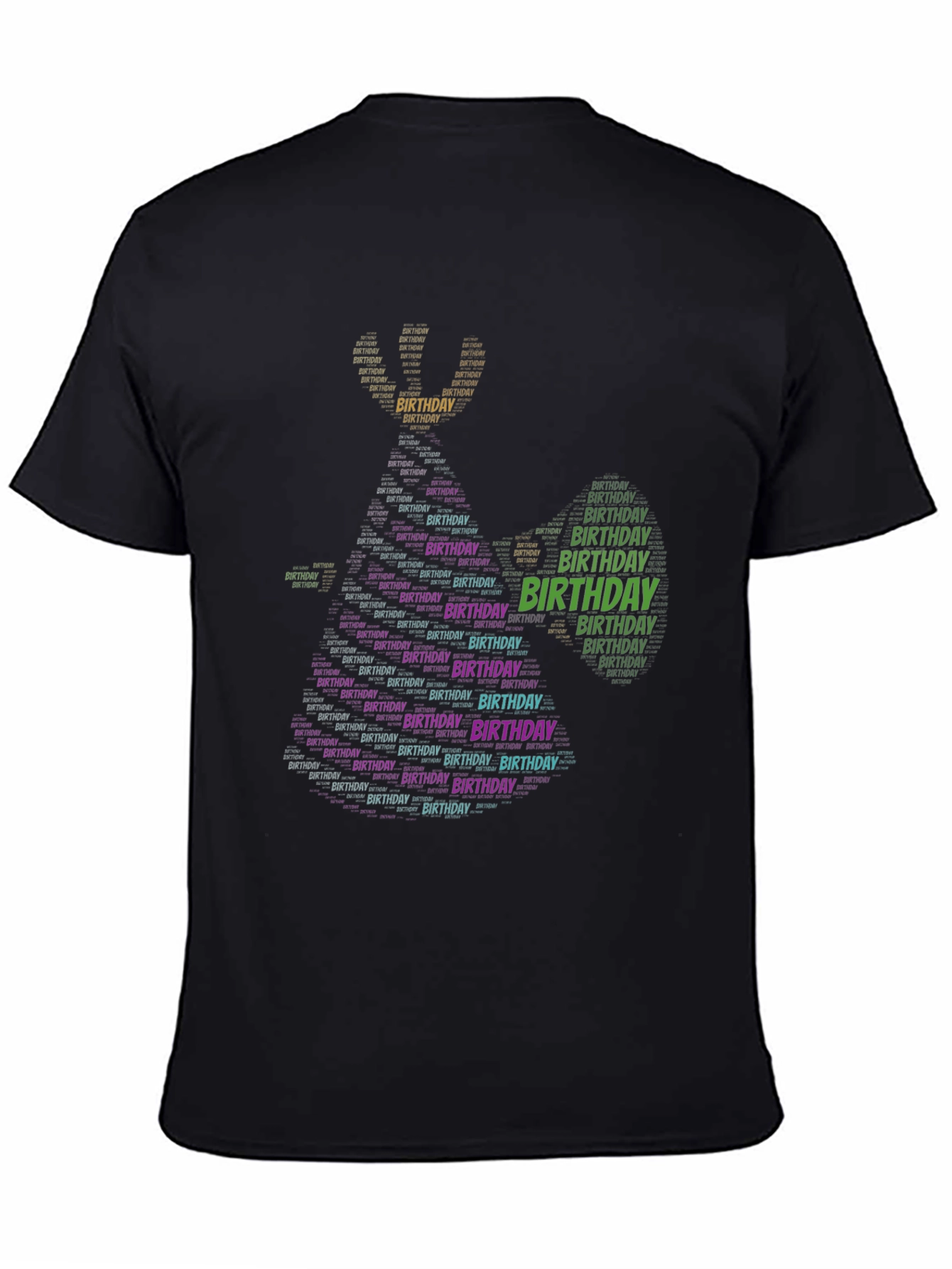 Birthday Word Art Graphic T-Shirt