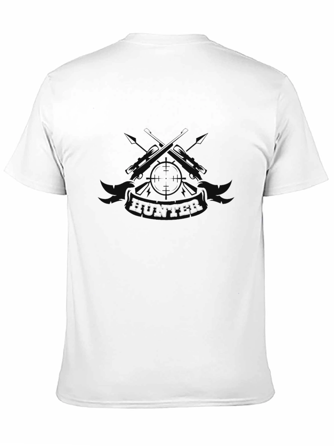 Mens Black Hunter Graphic T-Shirt