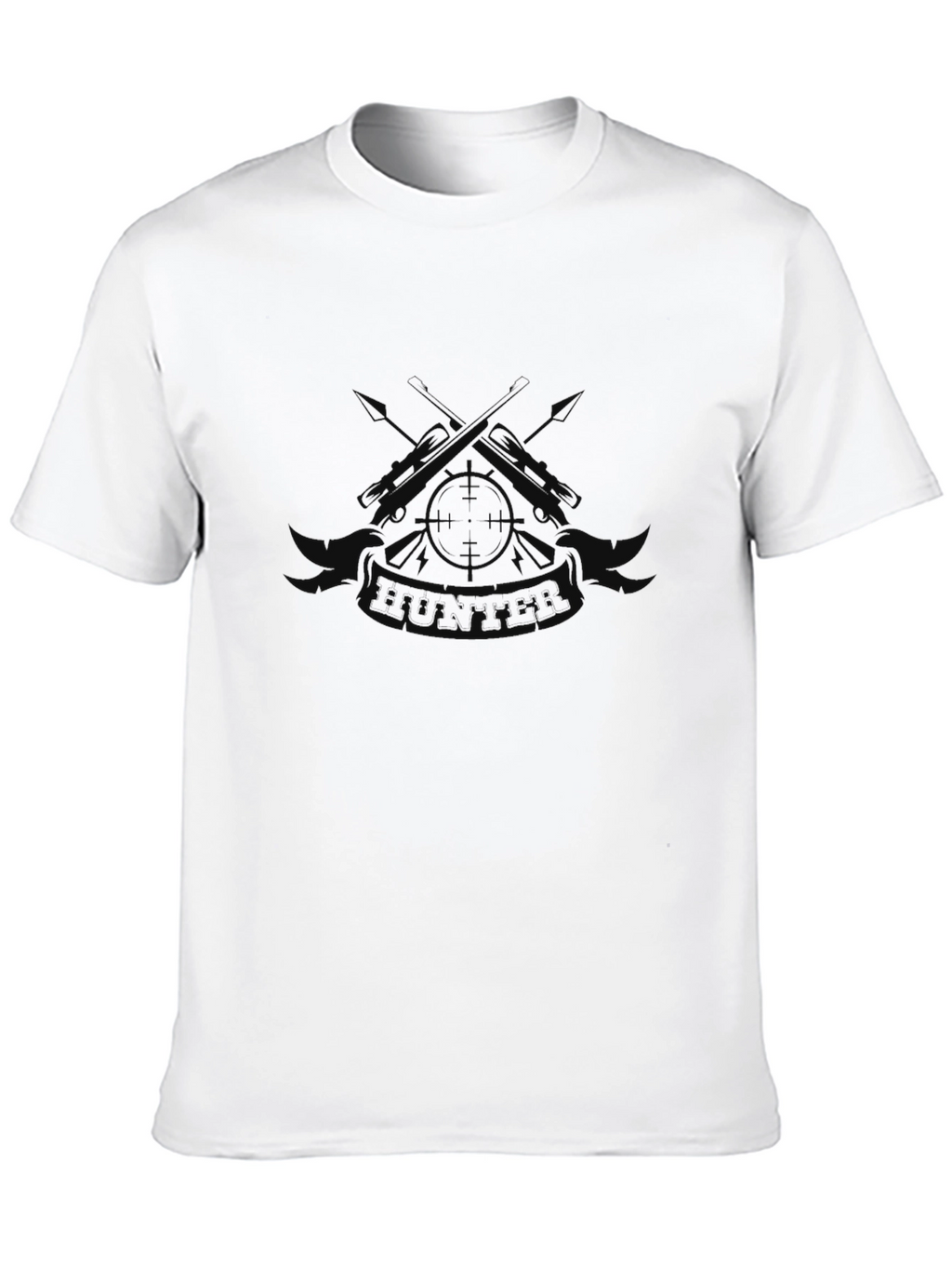Mens Black Hunter Graphic T-Shirt