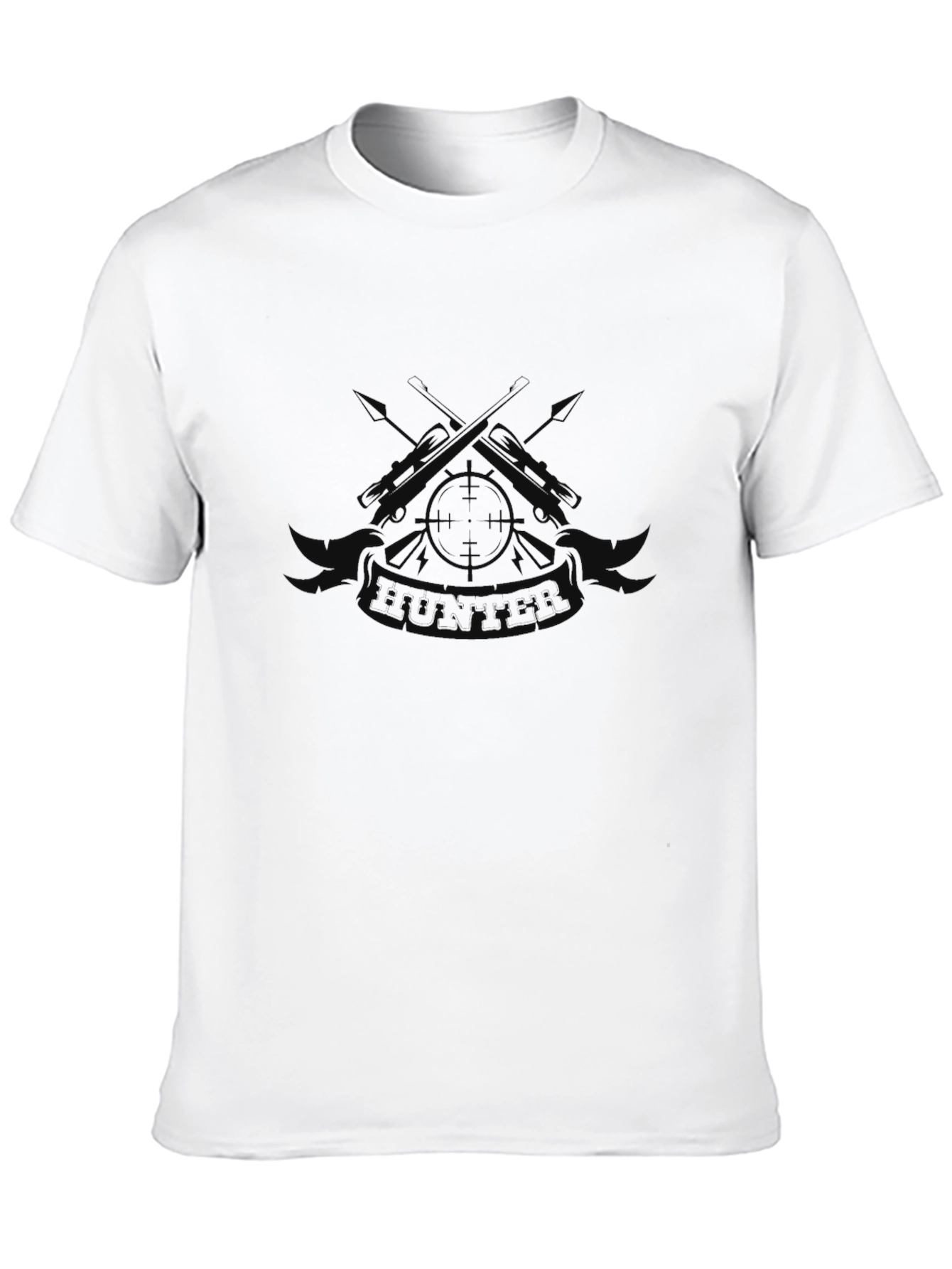 Mens Black Hunter Graphic T-Shirt