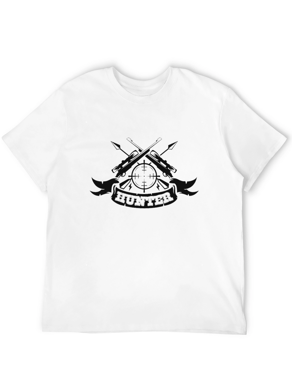 Mens Black Hunter Graphic T-Shirt