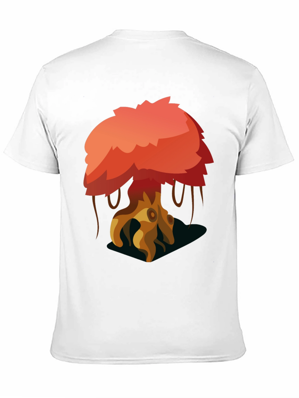 Cartoon Tree Graphic Black T-Shirt