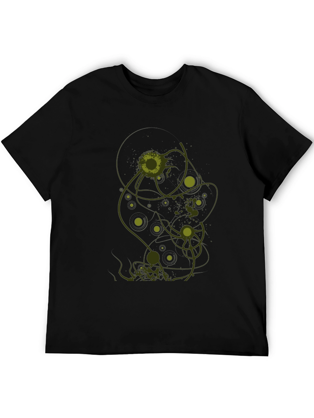 Abstract Graphic Print T-Shirt - Black