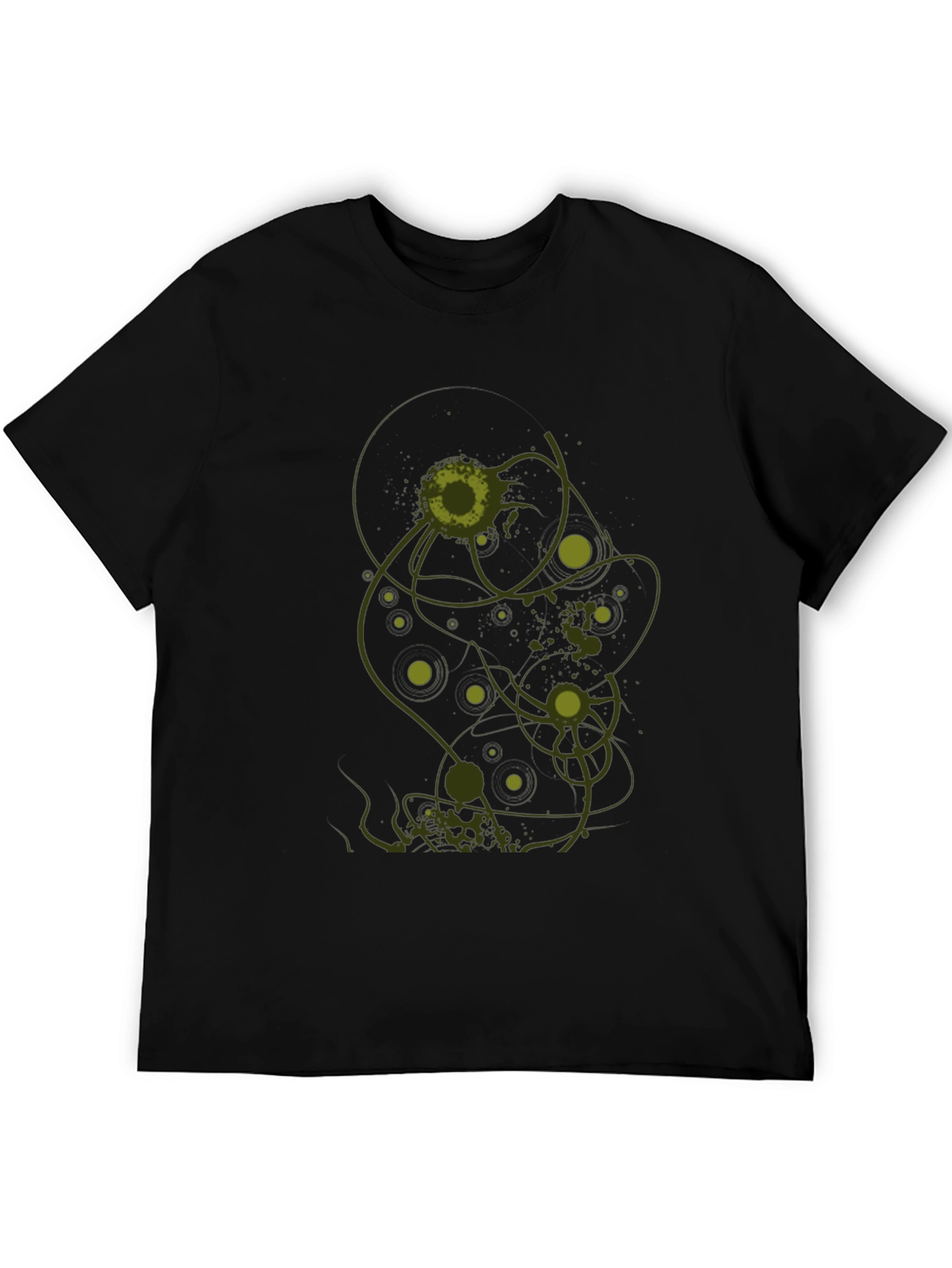 Abstract Graphic Print T-Shirt - Black
