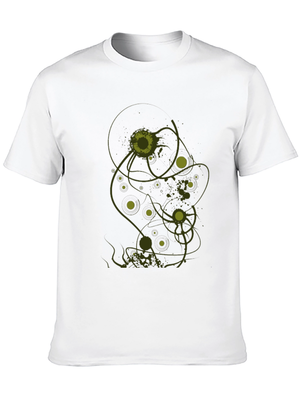 Abstract Graphic Print T-Shirt - Black