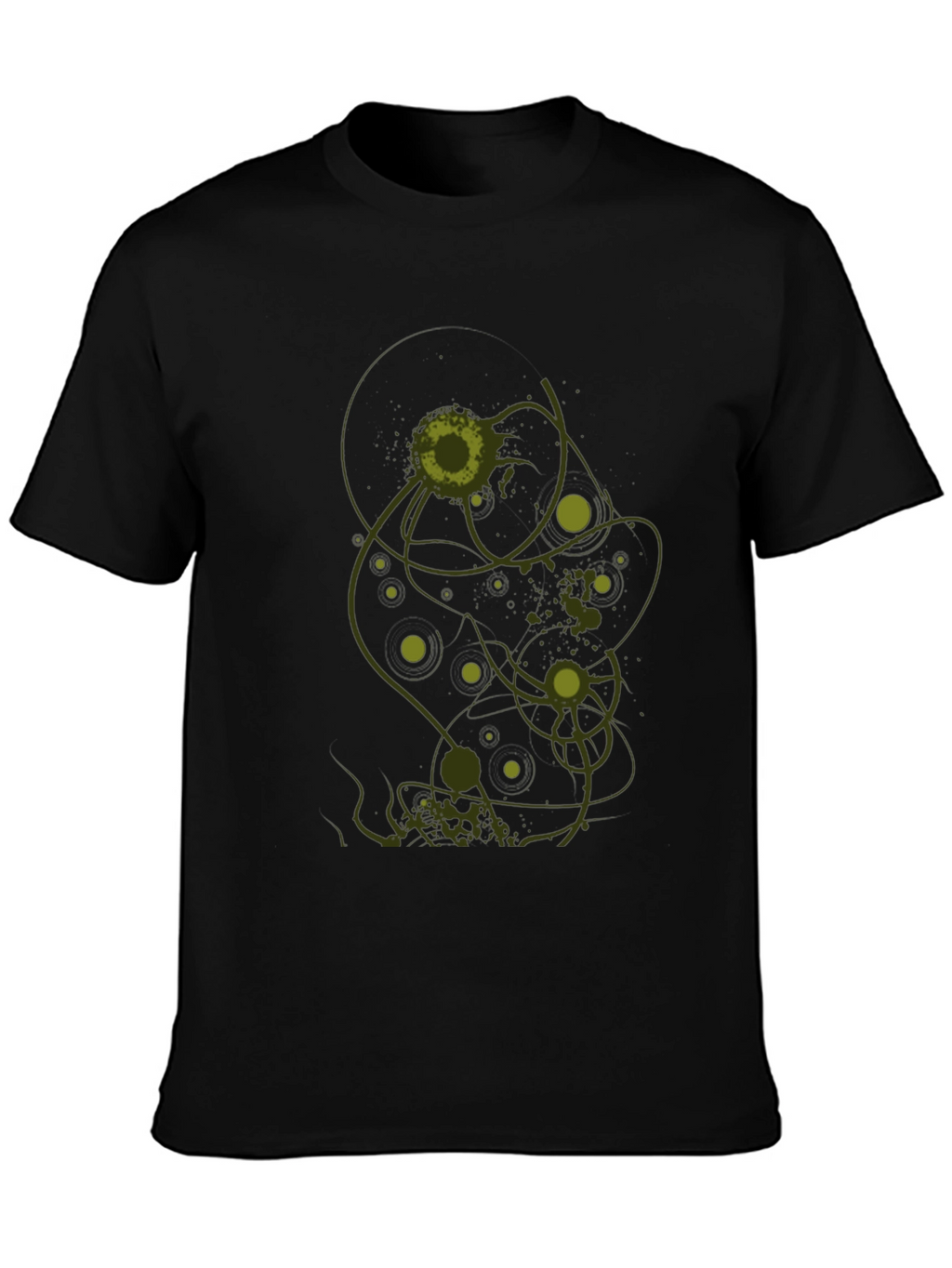 Abstract Graphic Print T-Shirt - Black