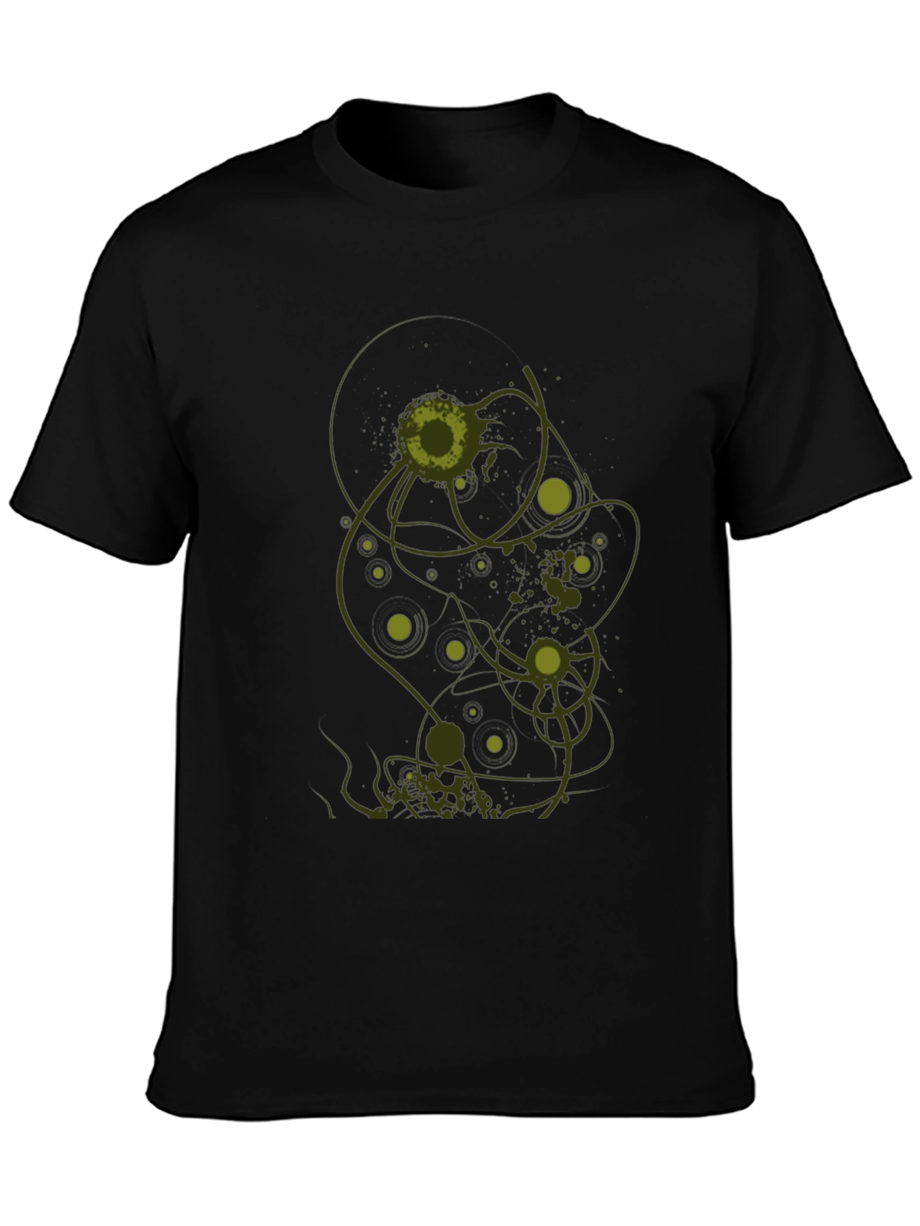 Abstract Graphic Print T-Shirt - Black