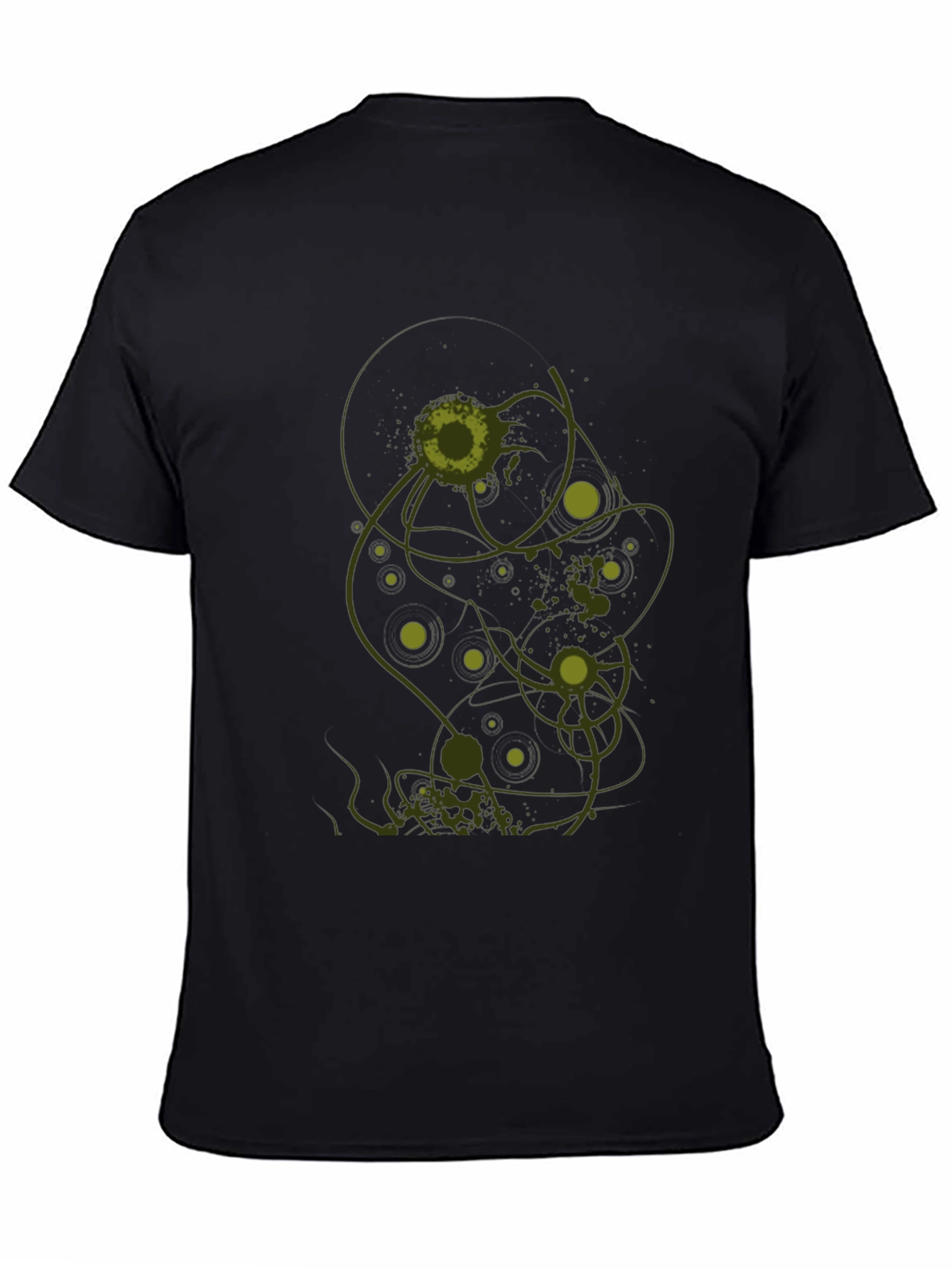 Abstract Graphic Print T-Shirt - Black