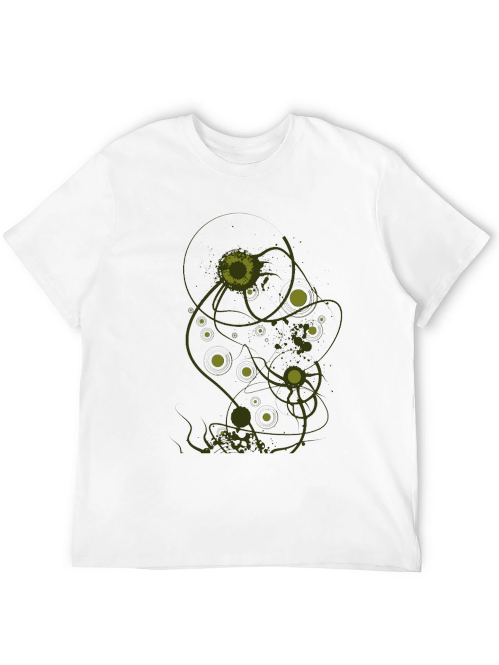 Abstract Graphic Print T-Shirt - Black