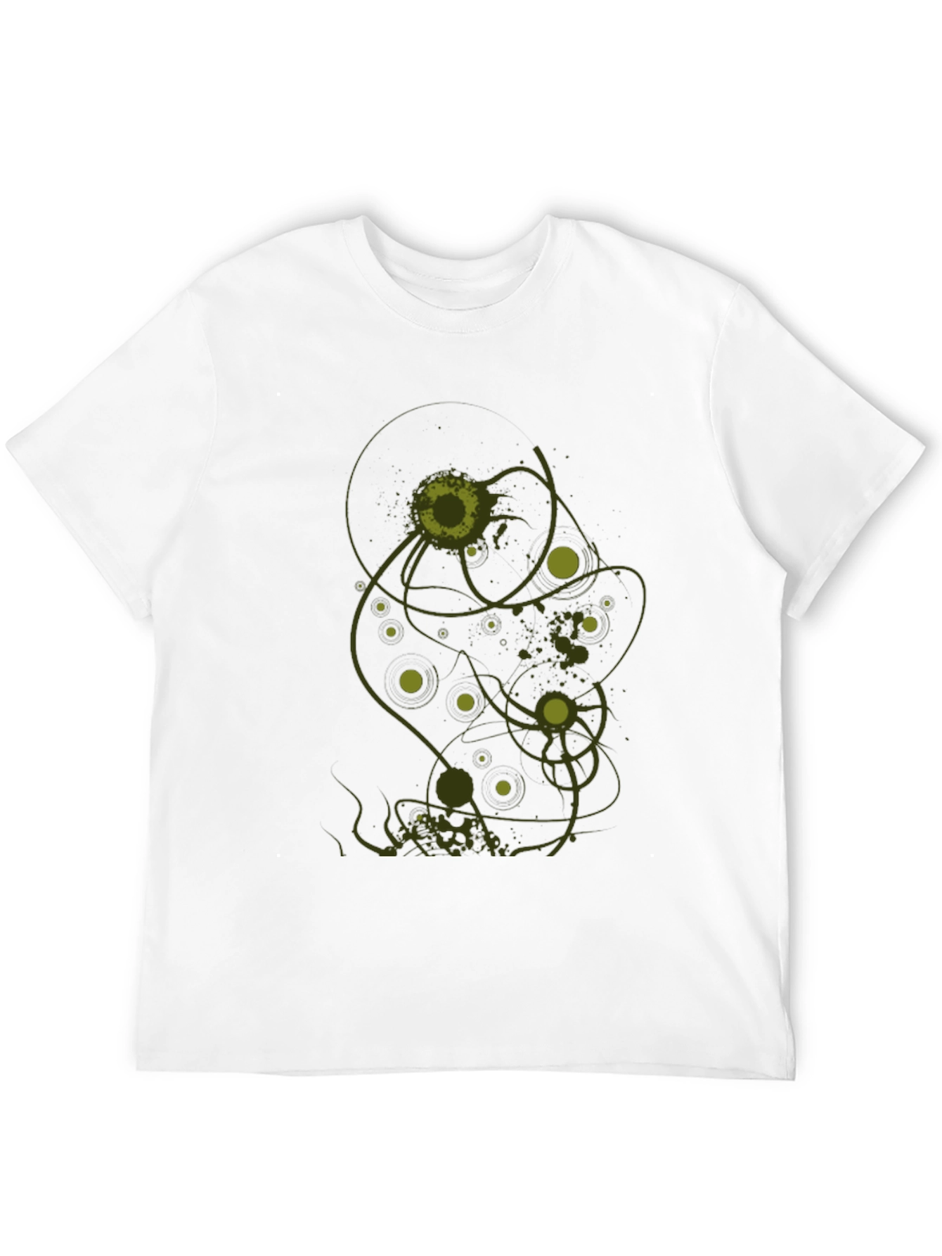 Abstract Graphic Print T-Shirt - Black