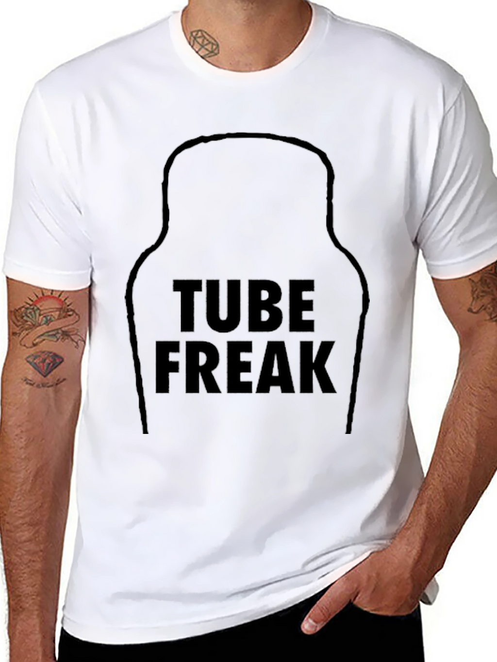 Tube Freak Black Graphic Tee