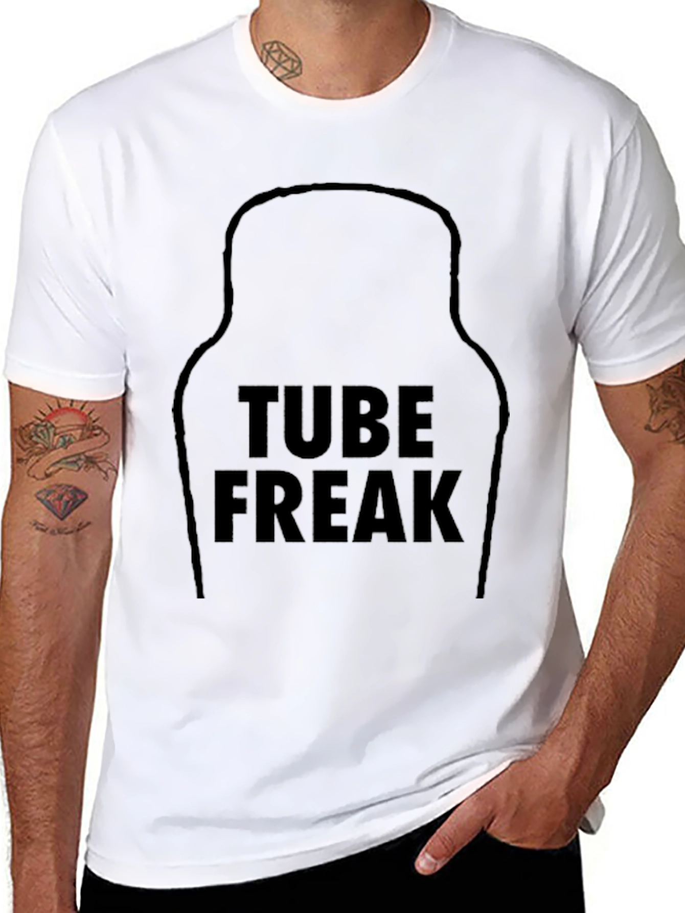Tube Freak Black Graphic Tee