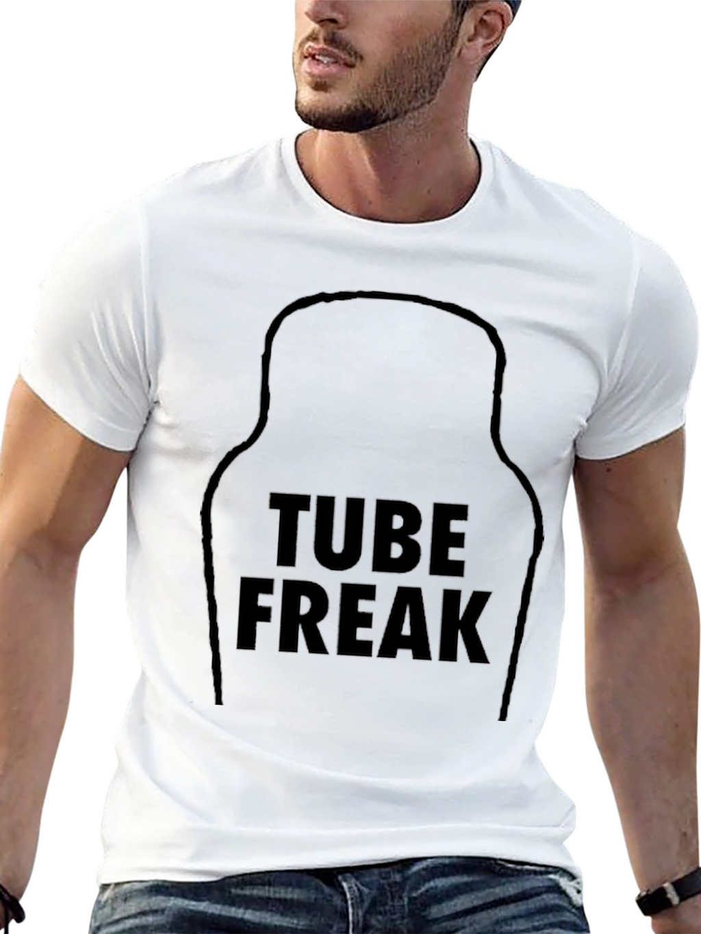 Tube Freak Black Graphic Tee
