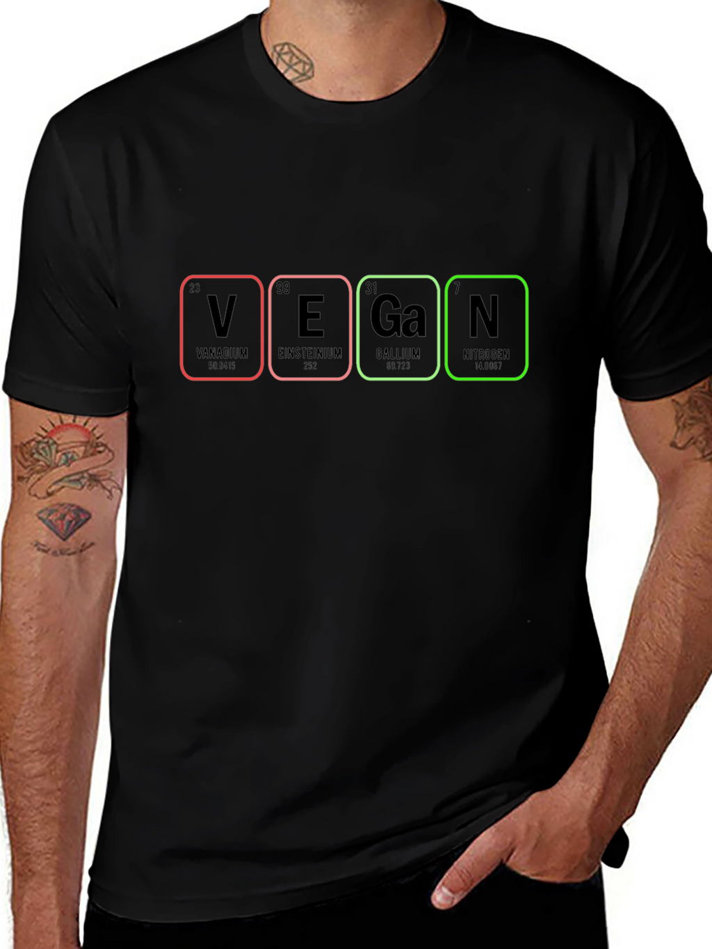 Vegan Periodic Table T-Shirt - Black