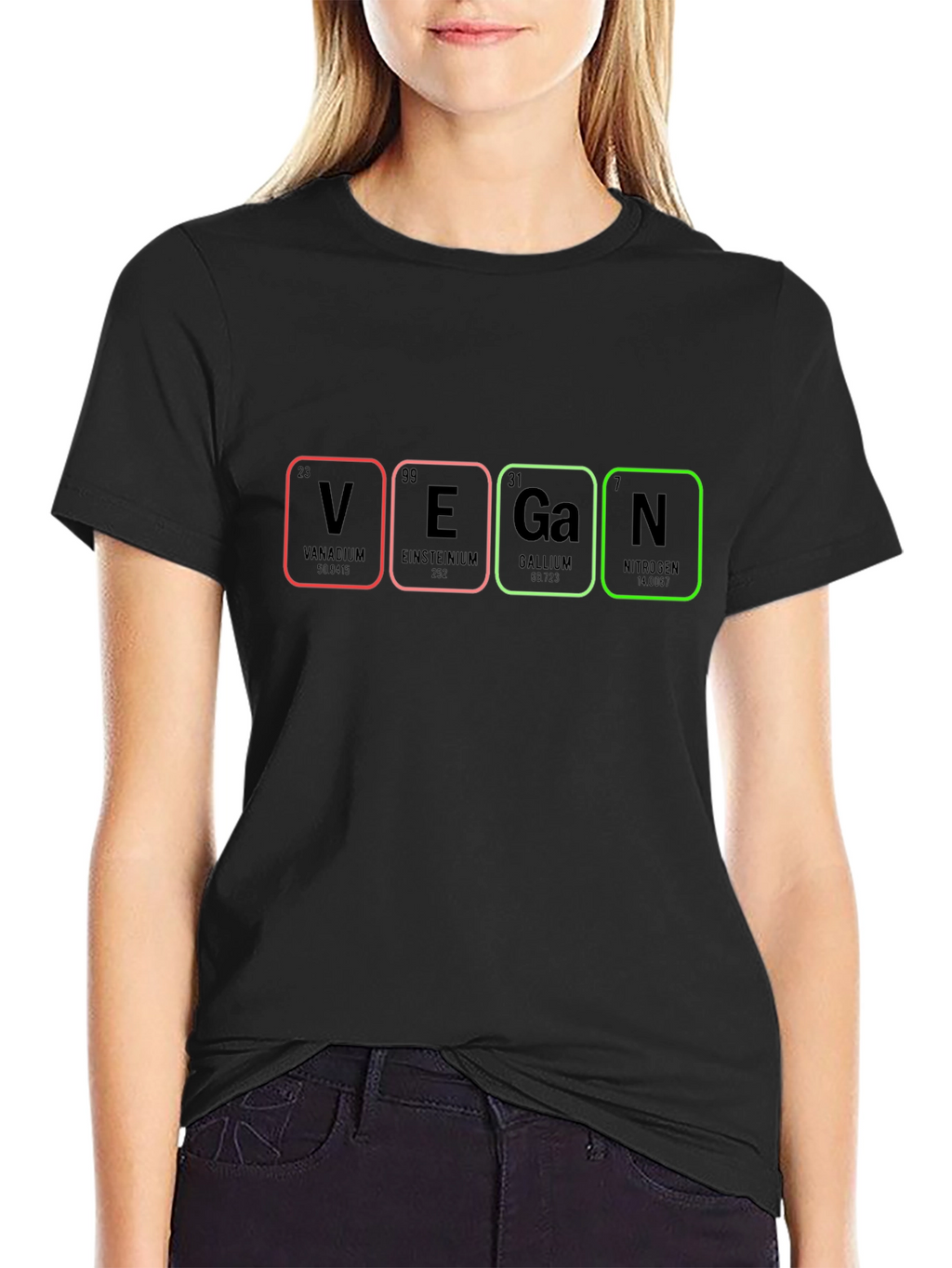 Vegan Periodic Table T-Shirt - Black