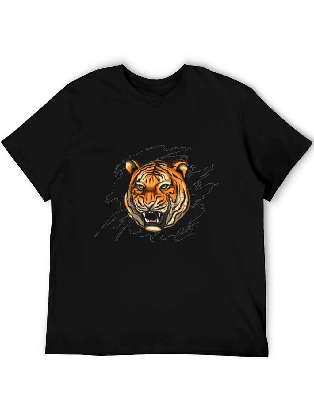 Tiger Graphic Black T-Shirt - Fierce Style!