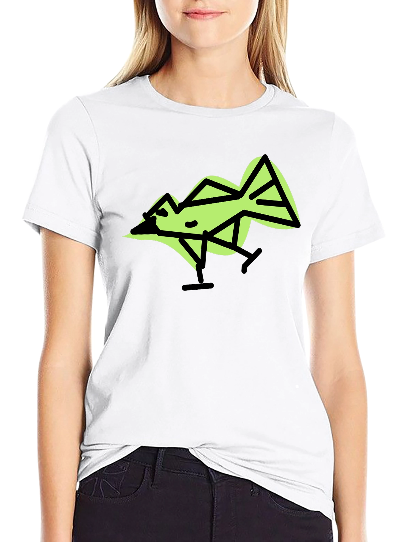Geometric Bird Graphic T-Shirt