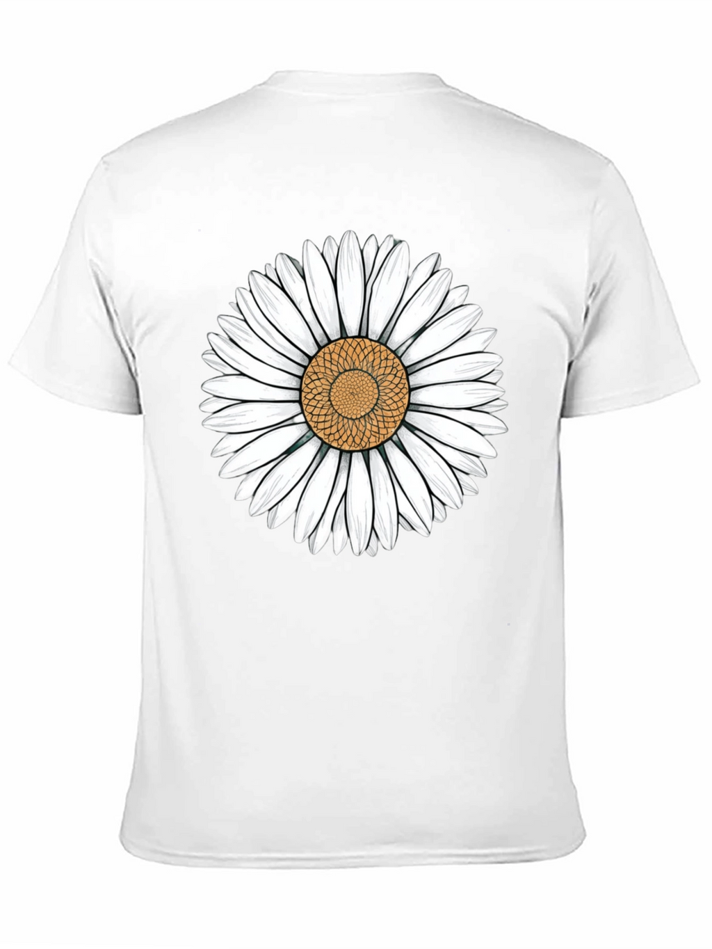 Daisy Flower Graphic Black T-Shirt