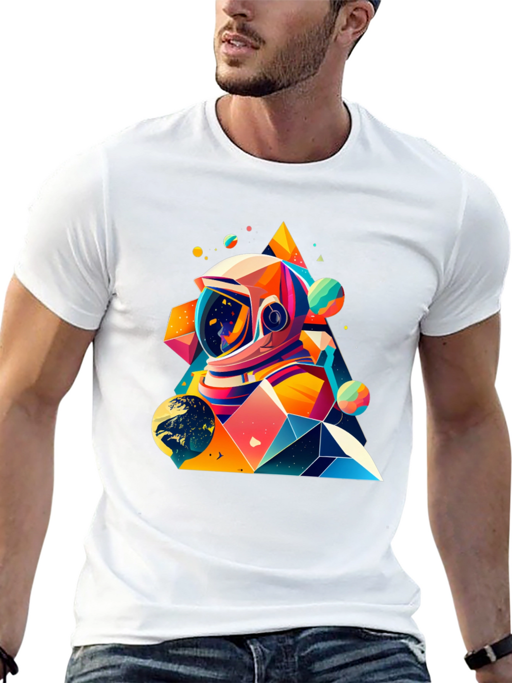 Astronaut Graphic Tee - Space Art T-Shirt
